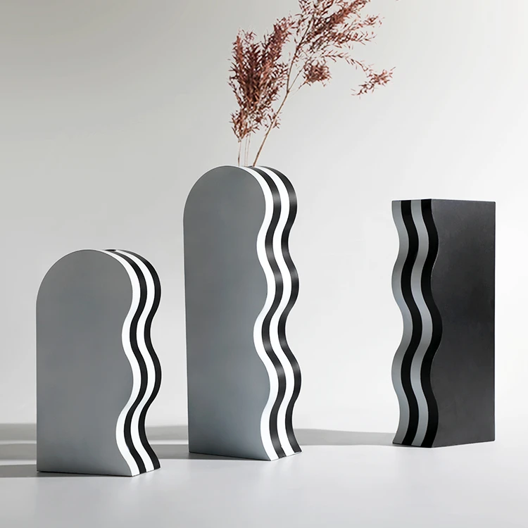 Creative style decor modern home decoration accessories black vase nordic vase