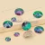 Import crystal round rivoli Emerald sew on rhinestones shiny crystal textile accessories from China