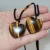 Import crystals healing stones necklace jewelry polished Tigers Eye Stone Heart-shaped quartz crystal pendants from China