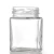 Import cube square 200ml 6.7oz  food preserving honey glass jar,honey bottle glass,honey pot for sale from China