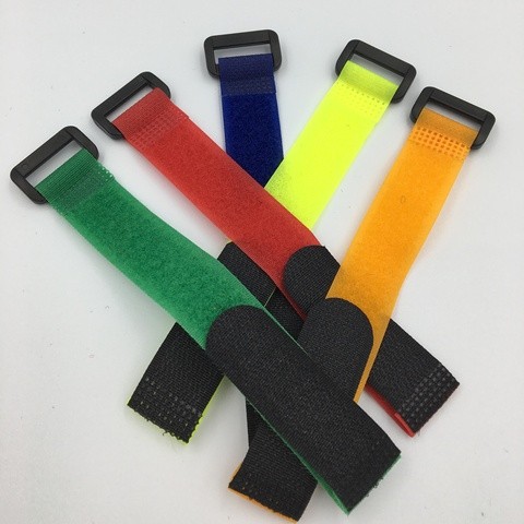 Custom any size adjustable fastener strap reusable colorful hook and loop strap with buckle