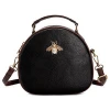 Custom bee round luxury nice designer crossbody lady shoulder bags leather adjustable shoulder handbags for women shoulder bag