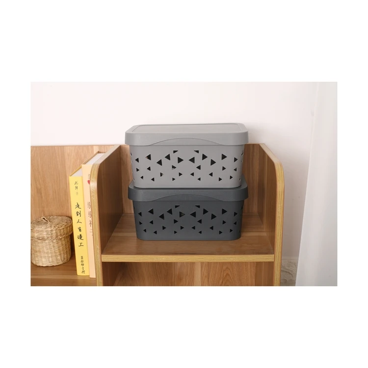 Custom Color Rectangular Storage Shelf Basket Very Practical Home Plastic Storage Basket