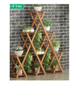Custom European Classic Indoor Outdoor Multifunctional Racks 13 Flower Plant foldable 5 Shelf Display 9 Tray 4 Tiers Rack