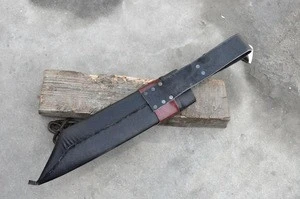 Custom handmade d2 steel 15&quot; inches tactical hunting black forged  knife with Beautiful rosewood handle.