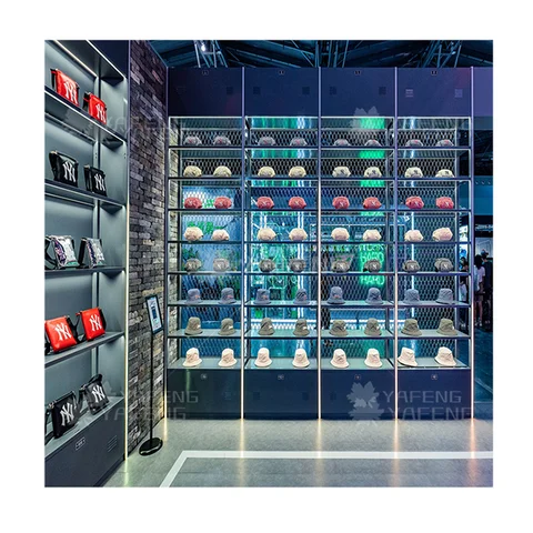 Buy Custom Hat Shop Display Case Freely Assembled Brand Baseball Cap ...