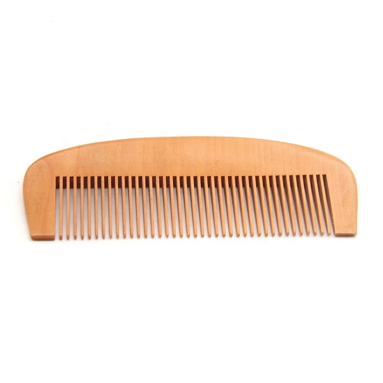 custom logo high quality Natural hair comb Pear wooden Beard Comb