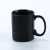 Custom logo sublimation printed solid color blank 11oz matte black ceramic coffee mug