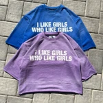 Custom mens t-shirts 100% Cotton French Terry DTG Acid Washed Tee Heavyweight tshirt Cropped Boxy Fit T shirt
