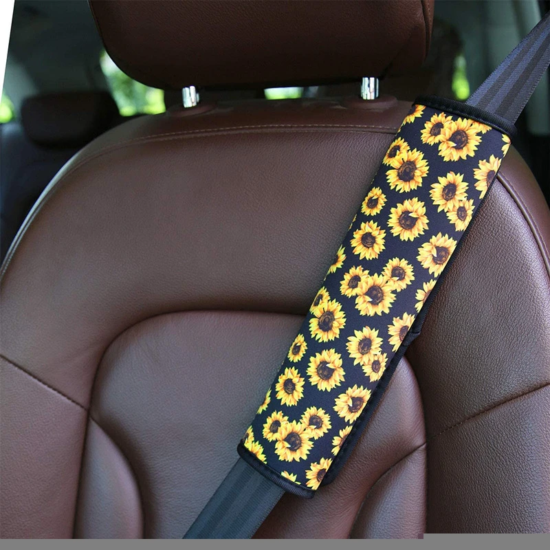 Custom neoprene Car Seat Safety Belt Strap Covers Shoulder Pad Soft Seat Belt