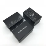 Custom New Design Card Paper Folding Card Box Gift Packaging Crafts Specialty Paper Paperboard Accept Small Tea Packaging Black