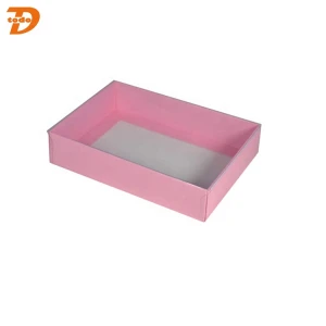 Custom Printed gift packaging paper box with clear lid