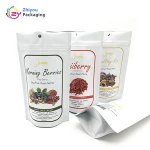 Custom printed matt white aluminum foil stand up ziplock bag for protein powder