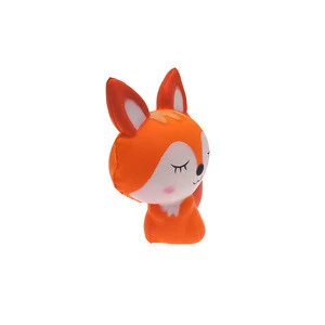 Custom Printing Animal Squishy Toy PU Foam Slow Rising Squishy Fox Toy