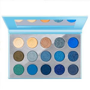 Custom Private Label 15 Colors Eyeshadow Palette Cosmetics Makeup Products Long Lasting Eye shadow Empty Palette