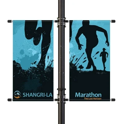 Custom Street Light Pole Hanging Lamp Road Banner Campaign Advertising Street Display Banner Flags&amp;Banners Garland of Flags Mooneyes Flags