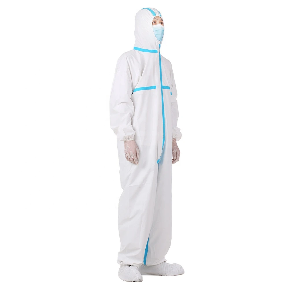 Custom unisex disposable non-woven work safety protective suit sterile protective clothing