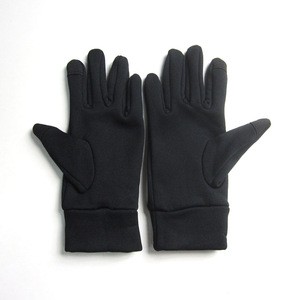 Custom winter polar fleece gloves black ski gloves for promotion