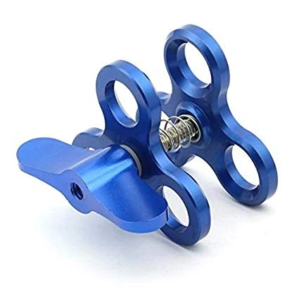 Customization CNC Diving Parts Diving Accessories Diving Lights Ball Butterfly Clip Arm Clamp Aluminum Diving Ball Fix