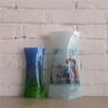 Customize plastic flower vase, collapsible plastic bag flower vase, print color logo plastic foldable flower vase