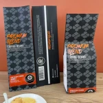 Customize Print Coffee Pouch One Way Valve Square Aluminum Foil Side Gusset Coffee Bag with Valve and Logo