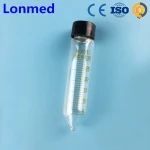 Customized 5ml glass conical centrifuge tube with screw cap
