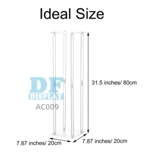 Customized Acrylic Wedding Plinth Clear Acrylic Display Stand Square Acrylic Party Plinth for Wedding Events