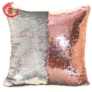 Customized Color embroidery sequin square cushion cover 45*45cm