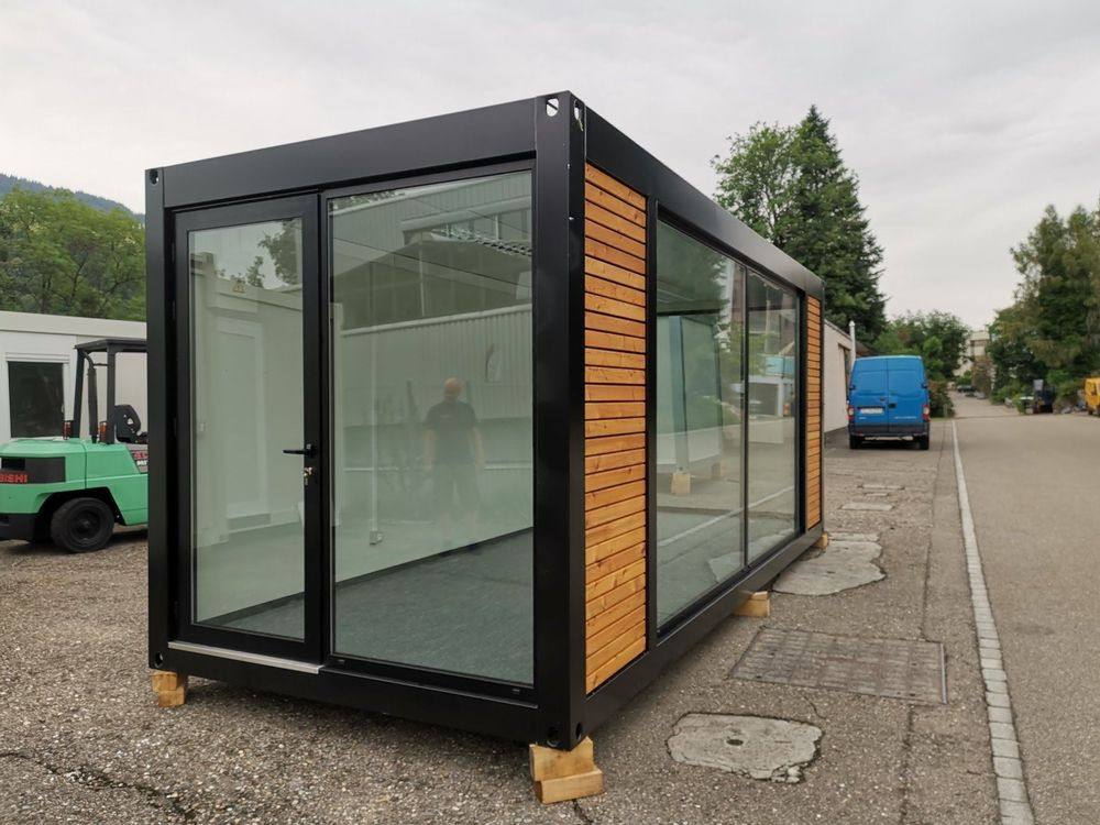 Buy Customized Container Design Showroom Timber Glass Display Prefab ...