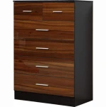 Customized Industrial Furniture Vintage Style 6 Drawer Wooden Chest Cabinet