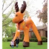 Customized Merry Christmas Inflatable Santa Deer Decoration Elk With Sledge /Reindeer For Advertising Inflatable