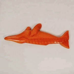 customized OEM handmade fish wooden carved craft