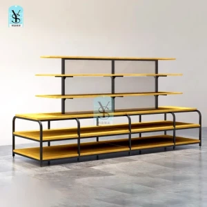 Statioinary Book Rack Buy Customized Wooden Supermarket Shelf Retail Middle Island Gondola ...