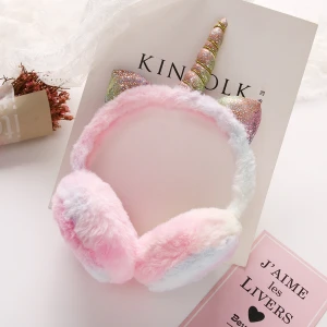 Cute Animal Earmuffs Winter Warm Outdoor Ear Covers Headband Fur Ear warmer Kids Children Honeywell