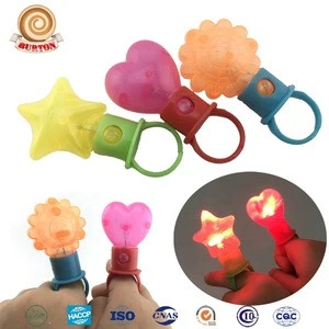Cute shaped kids gift plastic light up ring toys