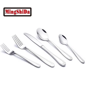 Cutlery Travel Set Spoon Knife Fork Stainless Steel Flatware Mirror Polish Flatware Set 18/0 18/10  for Dinner and Wedding