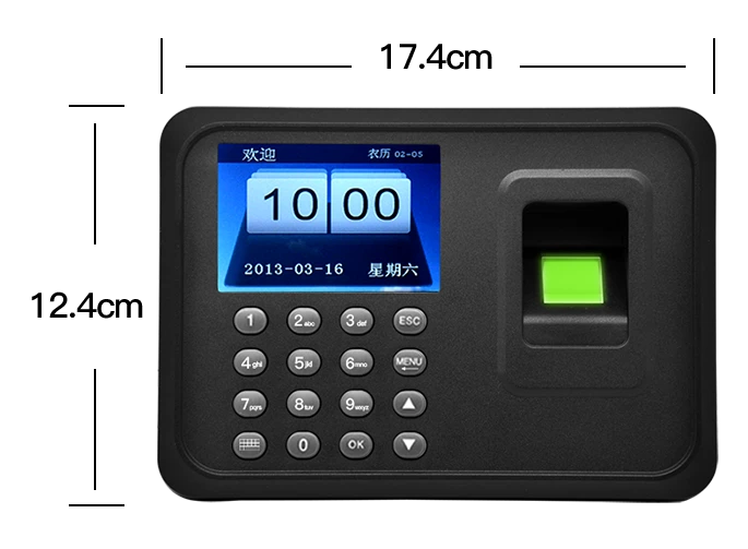 Danmini A6 Biometric Attendance System USB Data Download Fingerprint Time Clock Employee Control Machine Electronic Device