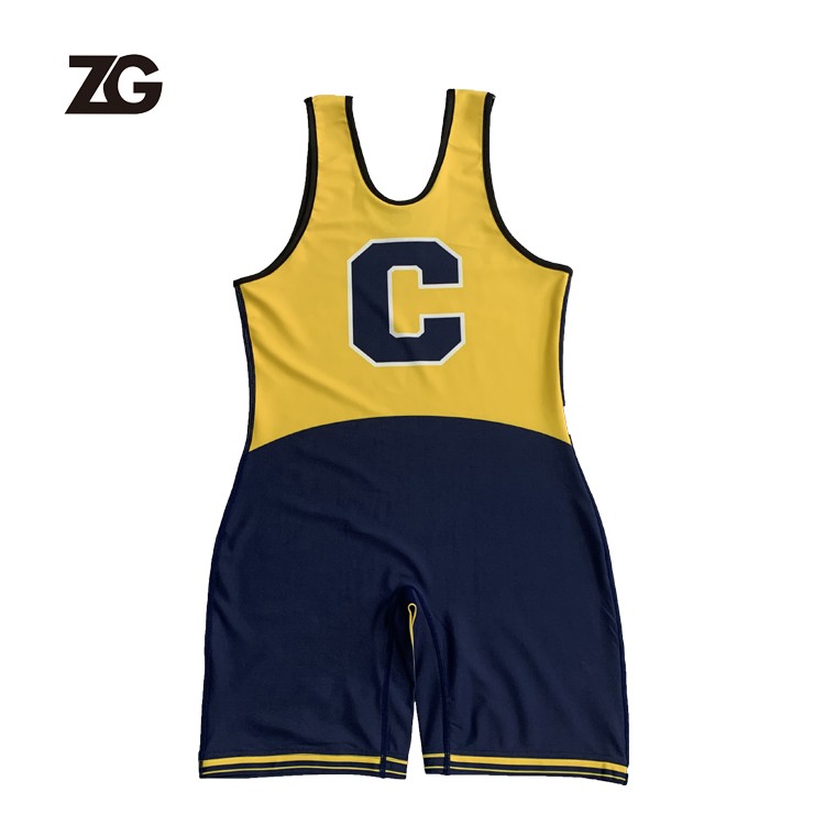 Design Your Own Custom Sportswear Cheap Sublimated Wrestling Singlets Game Wear
