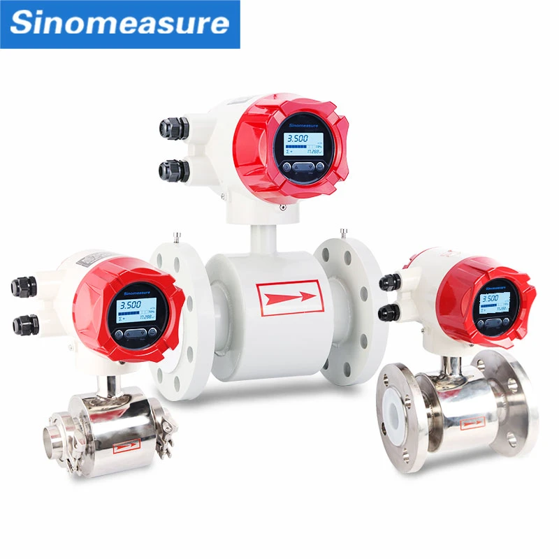 digital electronic magnetic water flow meter with 4-20mA RS485 output flowmeter magnetic for pvc 16 pipe