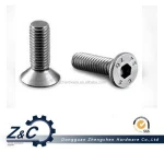DIN7991 stainless steel hex socket flat head screw/stainless steel countersunk screw