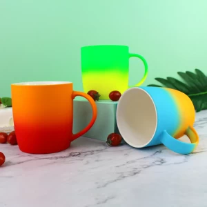 Disposable Soft Touch Ceramic Coffee Cup Colorful Ceramic Creative Mugs and Cups