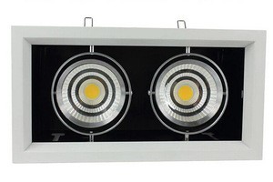 Double head Gimbal 20W Recessed COB high quality led grilles light