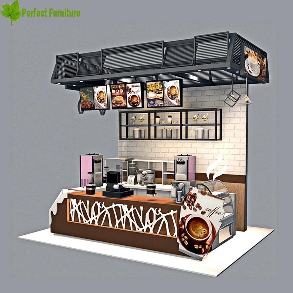 Drive Thru Coffee Shop Latest Wooden Furniture Designs High Quality Cafe Shop Small Counter Display Stands