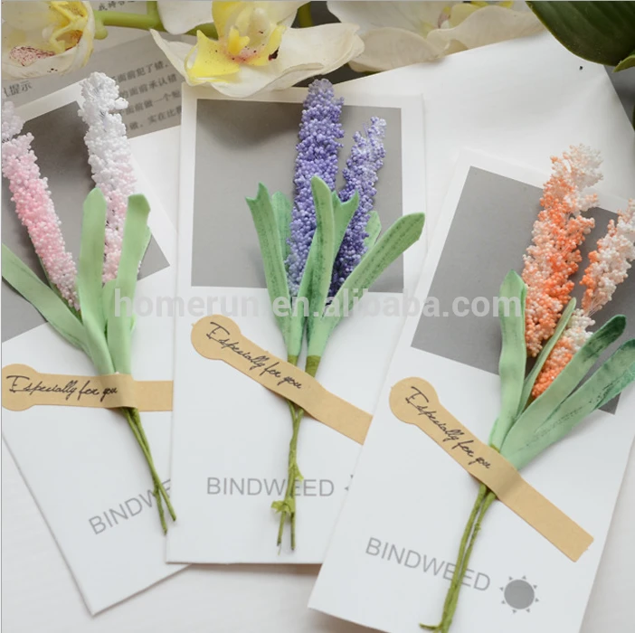 Dry flower folding card greeting cards