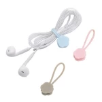 Earphone Tidy Headphone Wrap Winder Organizer Silicone Magnetic Cable Clips With Strong Magnet