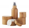 Echo friendly  inner PP/glass bamboo cosmetic cream jar wooden jar