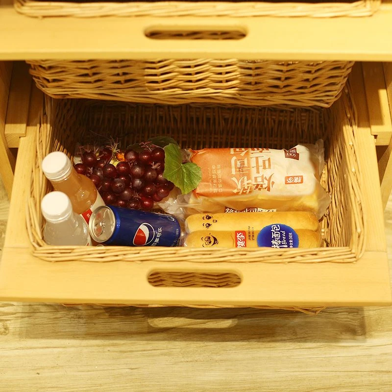 Eco Friendly Material Handmade Wicker Drawer Basket For Kitchen Storage basket storage box