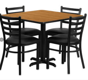 Eco friendly restaurant dining tables and chairs set