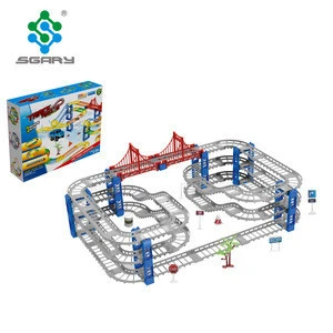 Educational DIY electric slot track car toys for kids