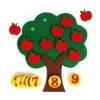 Educational Toys Preschool Supplies Felt Apple Tree and Felt Numbers for Kids Early Learning Numbers